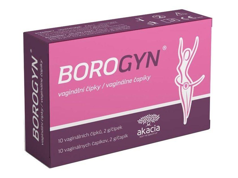 Borogyn 10 vaginálních čípků