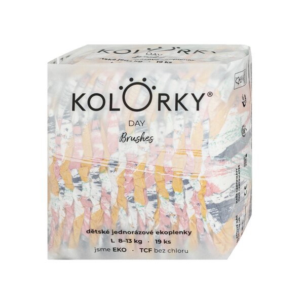 Kolorky Day dětské plenky eko L 8-13 kg 19 ks