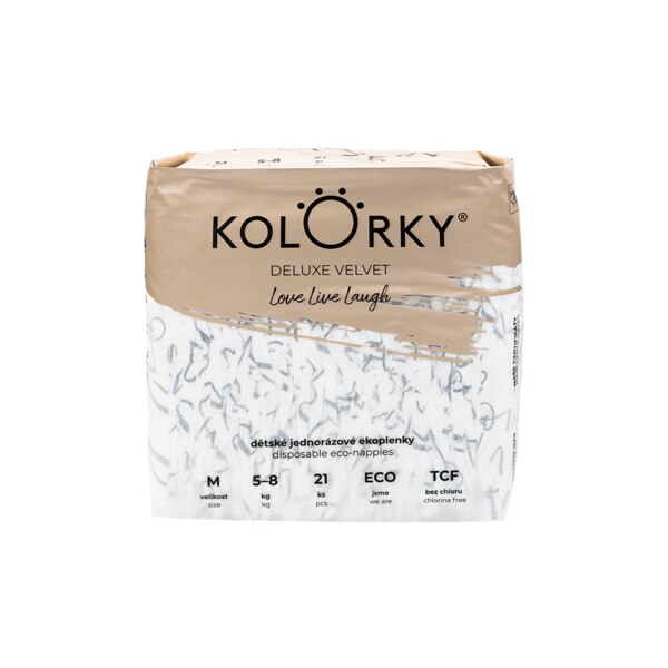 Kolorky Deluxe Velvet dětské plenky eko M 5-8 kg 21 ks
