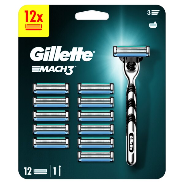 Gillette Mach3 pánský holicí strojek + 12 hlavice