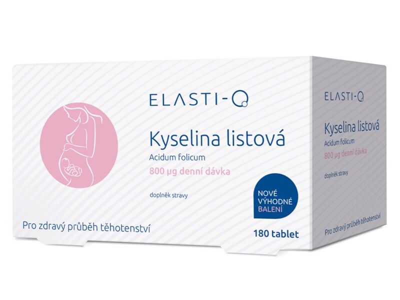 Elasti-Q Kyselina listová 800 µg 180 tablet Elasti-Q Kyselina listová 800 µg 180 tablet
