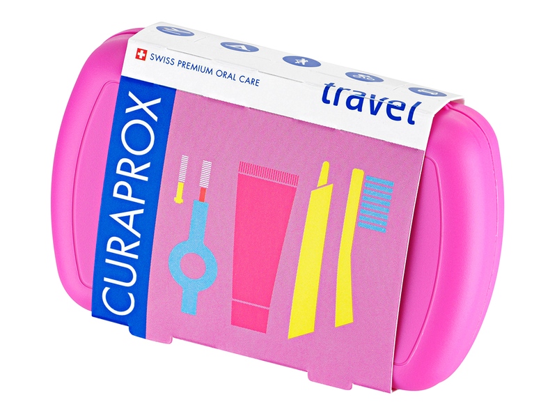 Curaprox Travel set růžový