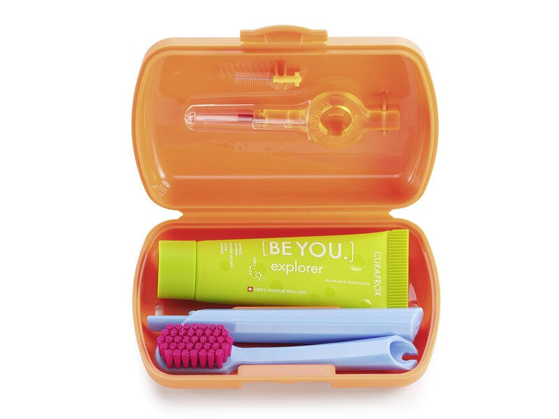Curaprox Travel set oranžový