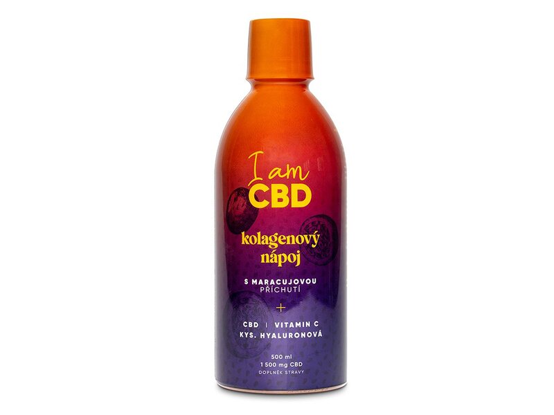 I am CBD Kolagenový nápoj s CBD, vitamínem C a kys. hyaluronovou 500 ml
