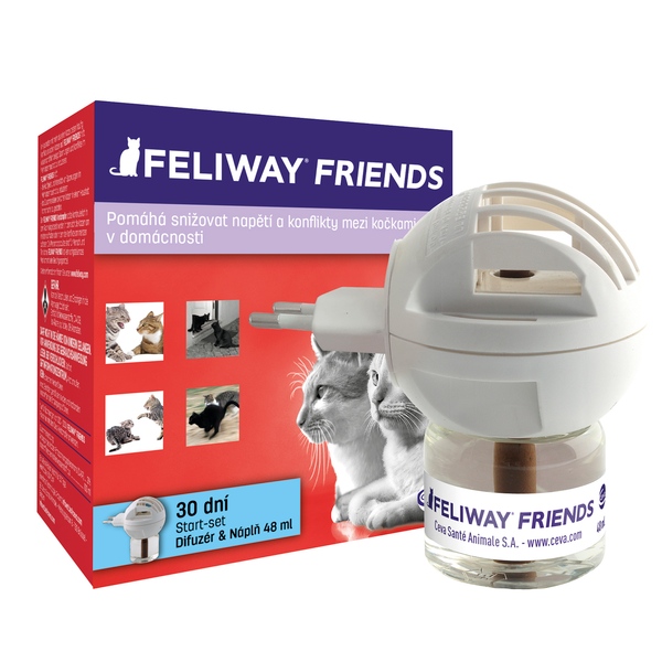 Feliway Friends difuzér + lahvička s náplní 48 ml Feliway Friends difuzér + lahvička s náplní 48 ml
