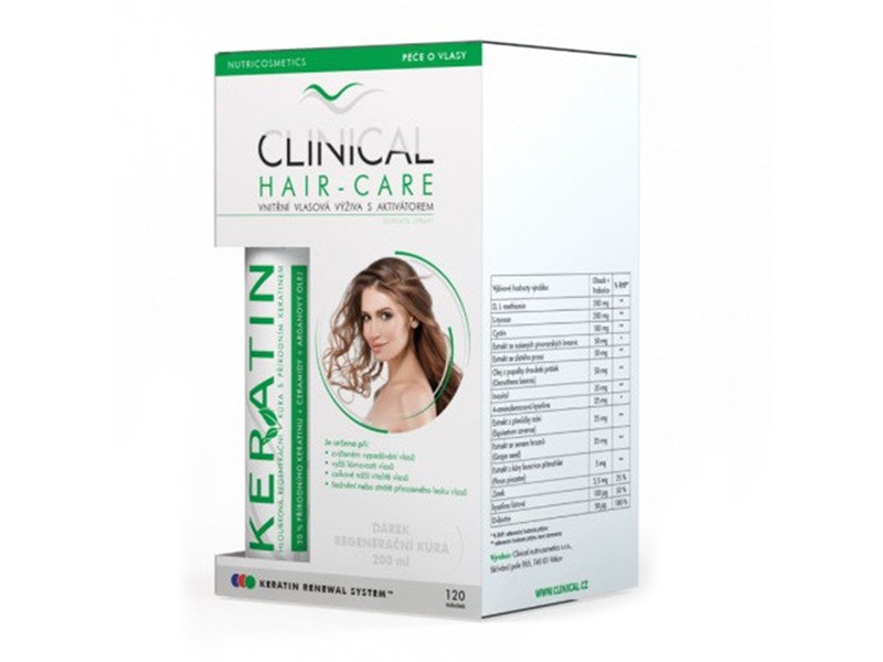 Clinical Hair-Care 120 tobolek + dárek Keratin regenerační kůra 100 ml