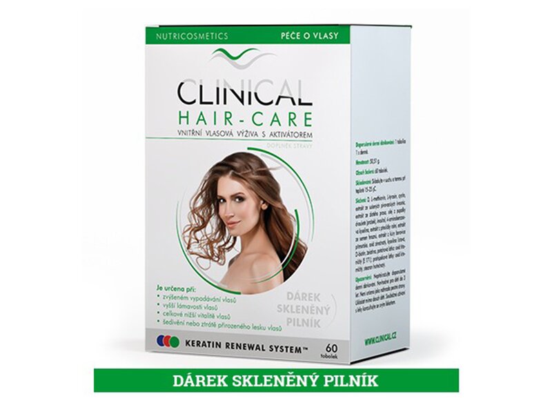 Clinical Hair-Care 60 tobolek + dárek skleněný pilník 