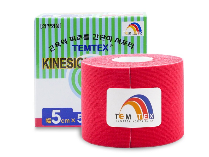 Temtex Kinesio Tape tejpovací páska červená 5 cm x 5 m