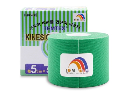 Temtex Kinesio Tape tejpovací páska zelená 5 cm x 5 m