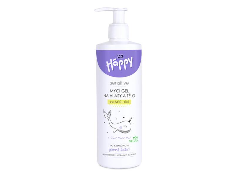 Bella Baby Happy mycí gel na vlasy a tělo 400 ml