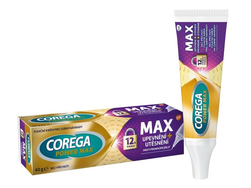Corega Power Max Upevnění + Utěsnění fixační krém 40 g