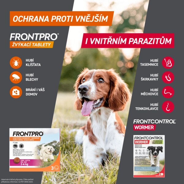 Frontpro žvýkací tablety pro psy (2-4 kg) 11,3 mg 3 tablety