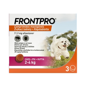 Frontpro žvýkací tablety pro psy (2-4 kg) 11,3 mg 3 tablety Frontpro žvýkací tablety pro psy (2-4 kg) 11,3 mg 3 tablety