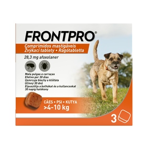 Frontpro žvýkací tablety pro psy (4-10 kg) 28,3 mg 3 tablety