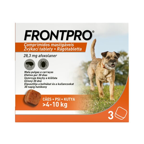 Frontpro žvýkací tablety pro psy (4-10 kg) 28,3 mg 3 tablety