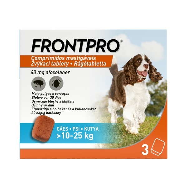Frontpro žvýkací tablety pro psy (10-25 kg) 68 mg 3 tablety