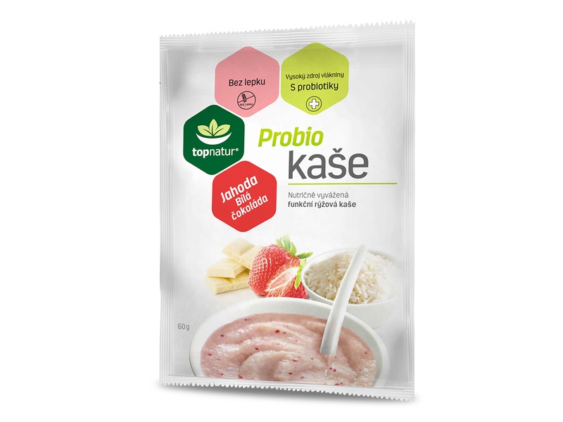 Topnatur Probio kaše jahoda&bílá čokoláda 60 g