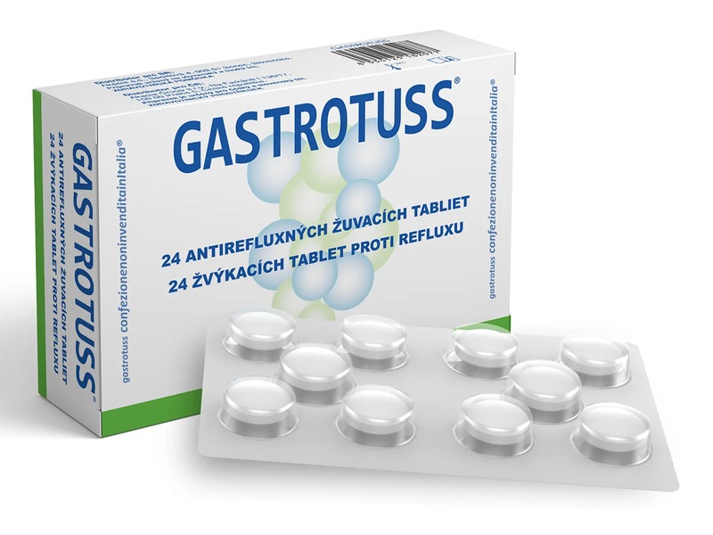 Gastrotuss žvýkací tablety proti refluxu 24 ks
