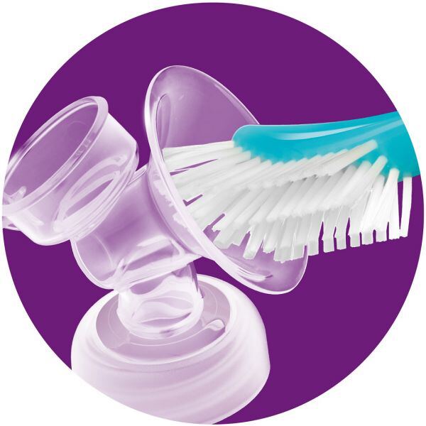 Philips Avent odsávačka mateřského mléka manuální + VIA pohárky 180 ml 5 ks