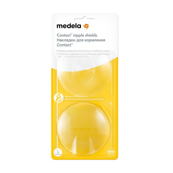 Medela Kontaktní kojicí kloboučky vel. L 24 mm 1 pár