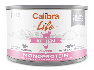 Calibra Cat Life Kitten Chicken konzerva 200 g Calibra Cat Life Kitten Chicken konzerva 200 g