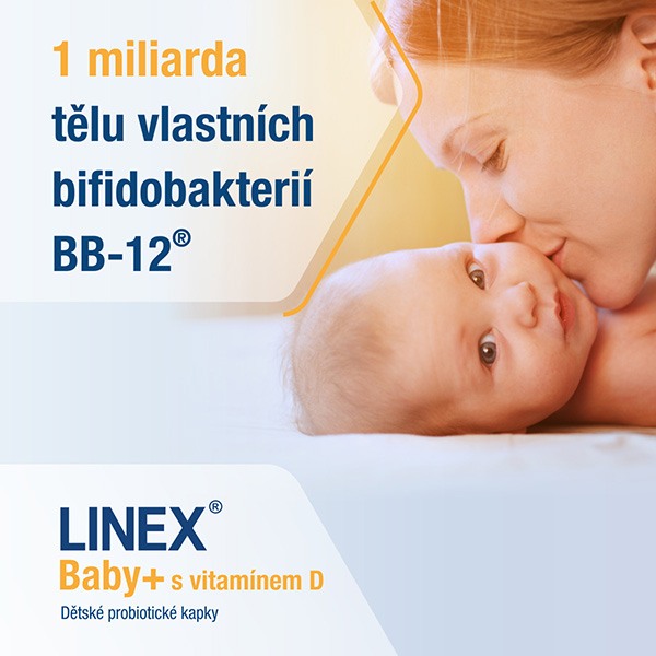 Linex Baby + s vitamínem D probiotika pro děti kapky 8 ml Linex Baby + s vitamínem D probiotika pro děti kapky 8 ml