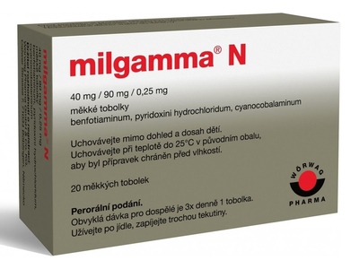 Milgamma N 20 měkkých tobolek Milgamma N 20 měkkých tobolek