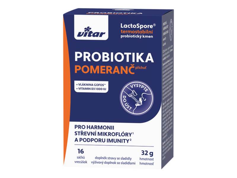 Vitar Probiotika pomeranč 16 sáčků