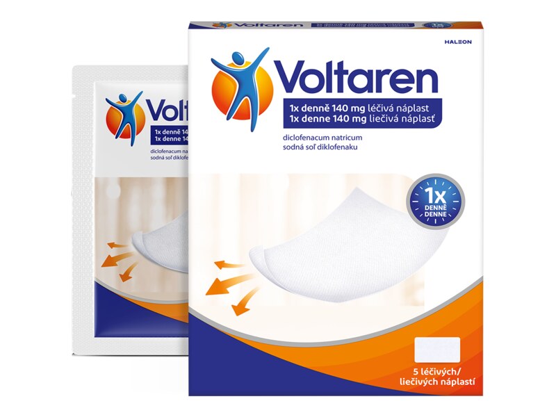 Voltaren 1x denně 140 mg 5 léčivých náplastí