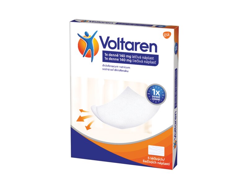 Voltaren 1x denně 140 mg 5 léčivých náplastí