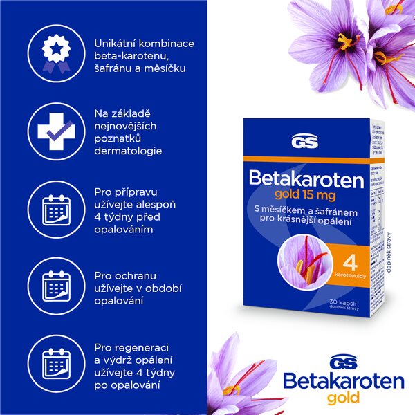 GS Betakaroten Gold 15 mg 30 kapslí