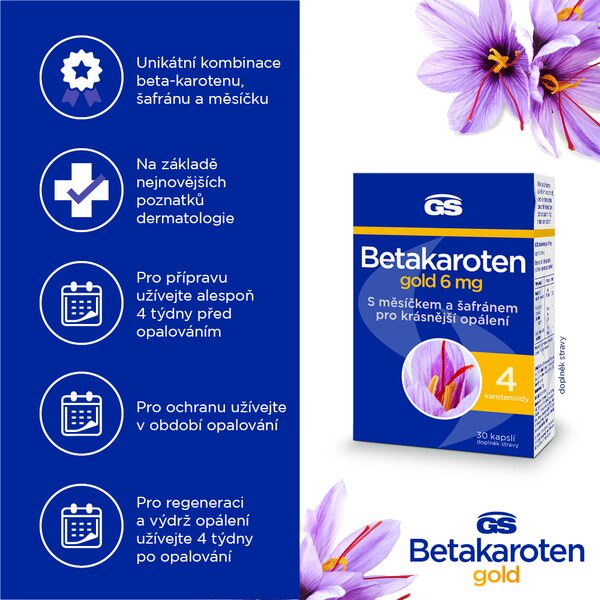 GS Betakaroten Gold 6 mg 30 kapslí
