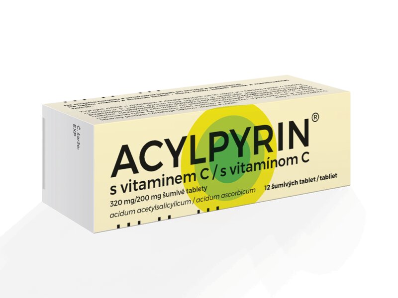 Acylpyrin s vitaminem C 12 šumivých tablet Acylpyrin s vitaminem C 12 šumivých tablet