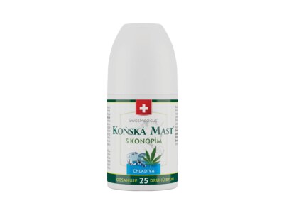SwissMedicus Koňská mast s konopím chladivá roll on 90 ml