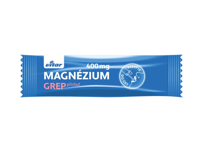 Vitar Magnézium Grep 400 mg s vitamínem B6 a C 20 sáčků