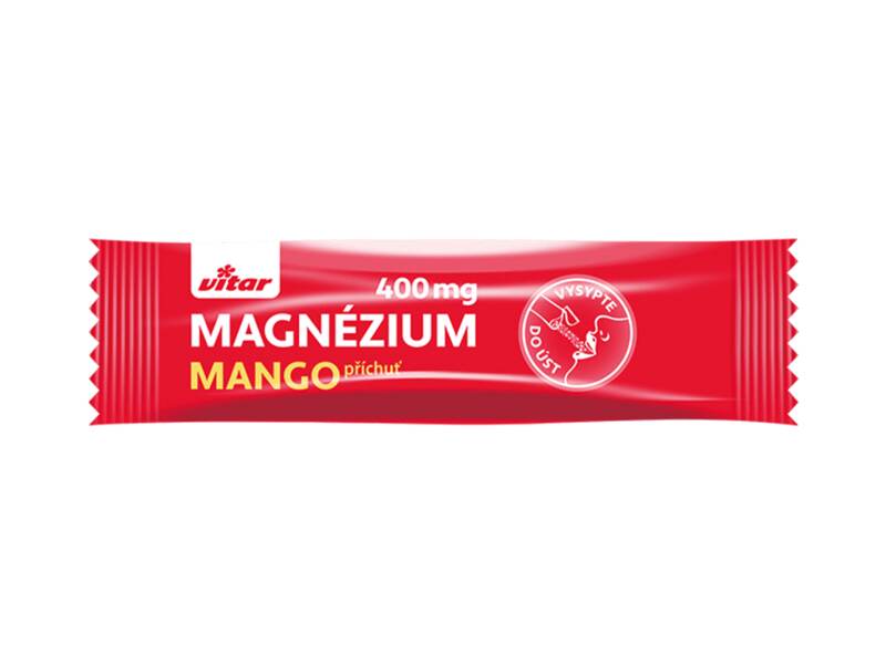 Vitar Magnézium Mango 400 mg s vitamínem B6 a C 20 sáčků