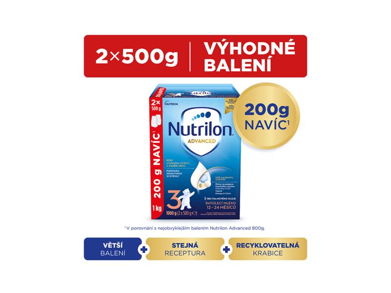 Nutrilon Advanced 3 batolecí mléko 12- 24 měsíců 1 kg