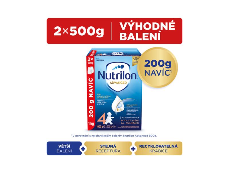 Nutrilon Advanced 4 batolecí mléko 24- 35 měsíců 1 kg