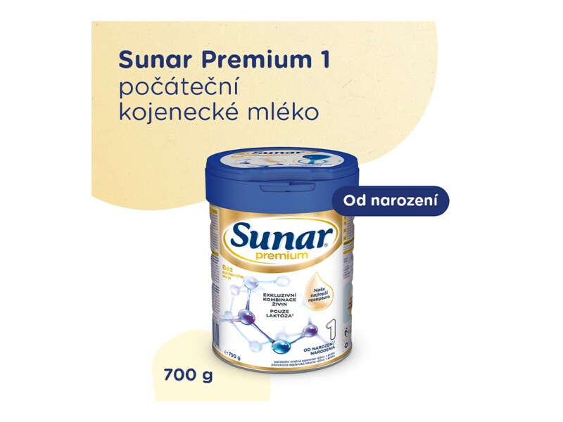 Sunar Premium 1 počáteční mléko 700 g