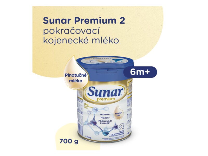 Sunar Premium 2 pokračovací mléko 700 g