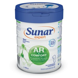 Sunar Expert AR+Comfort 1 počáteční kojenecké mléko při ublinkávání, zácpě a kolikách 700 g Sunar Expert AR+Comfort 1 počáteční kojenecké mléko při ublinkávání, zácpě a kolikách 700 g