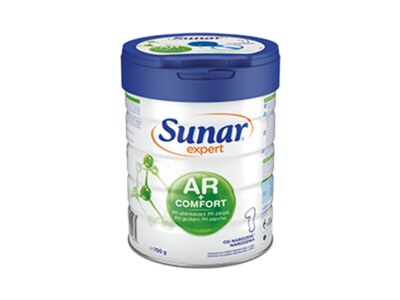 Sunar Expert AR+Comfort 1 počáteční kojenecké mléko při ublinkávání, zácpě a kolikách 700 g