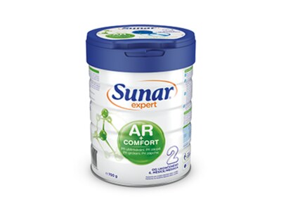 Sunar Expert AR+Comfort 2 pokračovací kojenecké mléko při ublinkávání, zácpě a kolikách 700 g