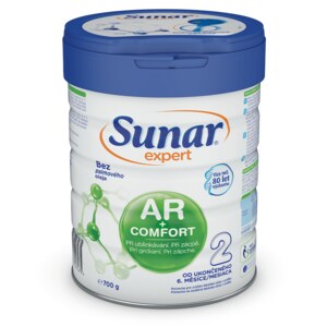Sunar Expert AR+Comfort 2 pokračovací kojenecké mléko při ublinkávání, zácpě a kolikách 700 g Sunar Expert AR+Comfort 2 pokračovací kojenecké mléko při ublinkávání, zácpě a kolikách 700 g