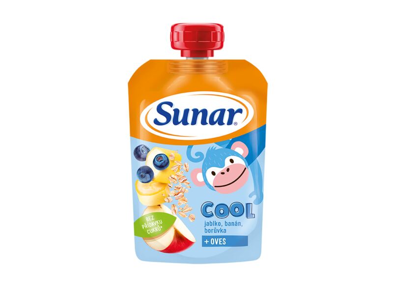 Sunar Cool ovocná kapsička borůvka, banán, ovesné vločky 12m+, 110 g