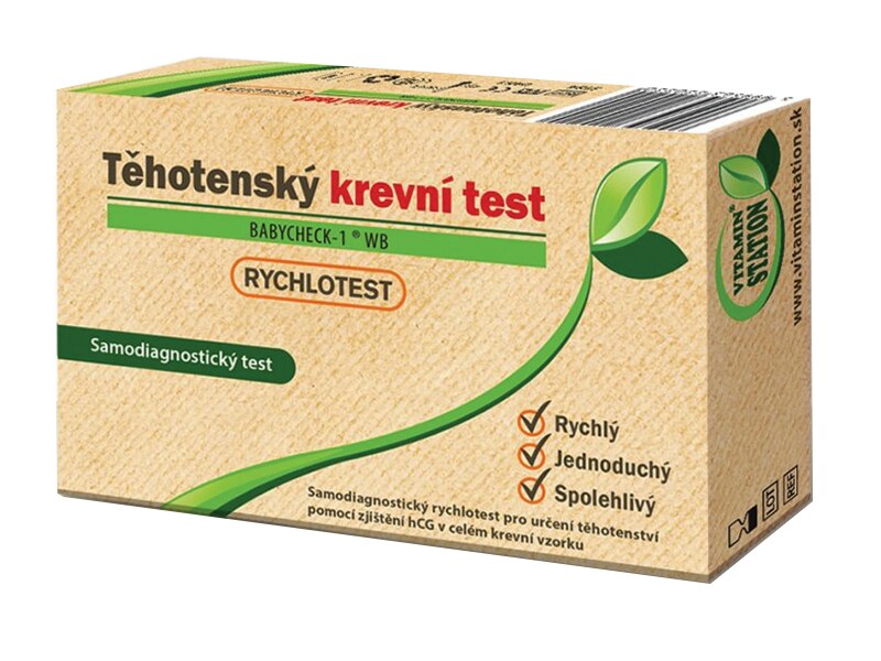 Vitamin Station Těhotenský krevní test rychlotest 1 ks