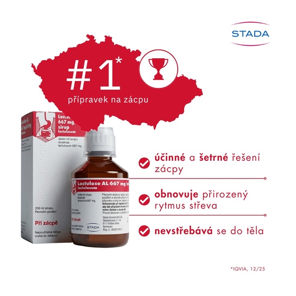 Lactulose AL sirup při zácpě 500 ml Lactulose AL sirup při zácpě 500 ml