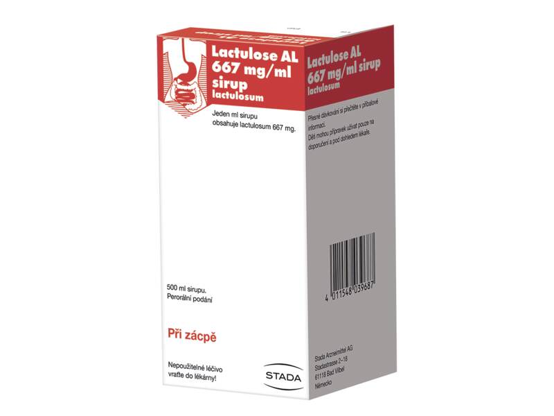Lactulose AL sirup při zácpě 500 ml