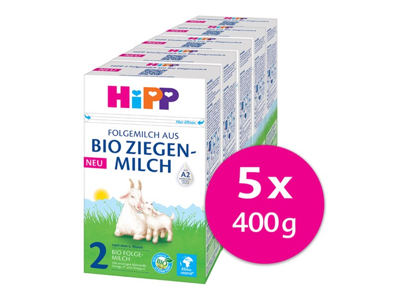 HiPP Kozí 2 BIO pokračovací mléko 6- 12 měsíců 5x400 g