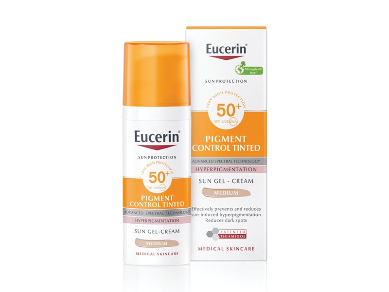 Eucerin Sun Pigment Control SPF50+ tónovací emulze středně tmavá 50 ml 